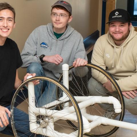 group of students with wheelchair